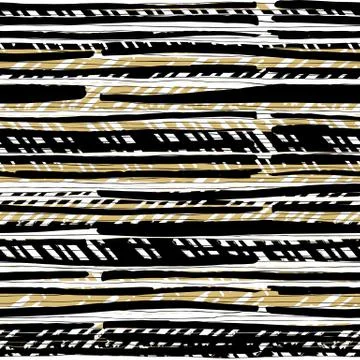 Abstract hand drawn native pattern. Seamless hand-drawn lines vector design. Stock Illustration