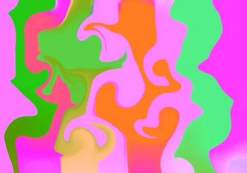 Abstract hand drawn neon gradient illustration background wallpaper Stock Illustration