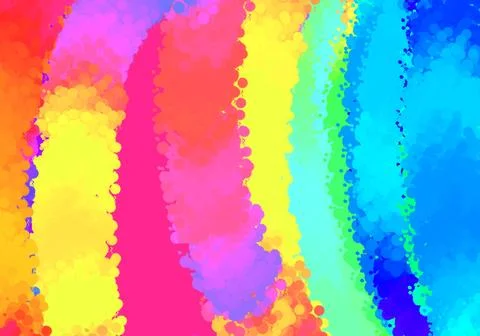 Abstract hand drawn neon gradient illustration background wallpaper Stock Illustration