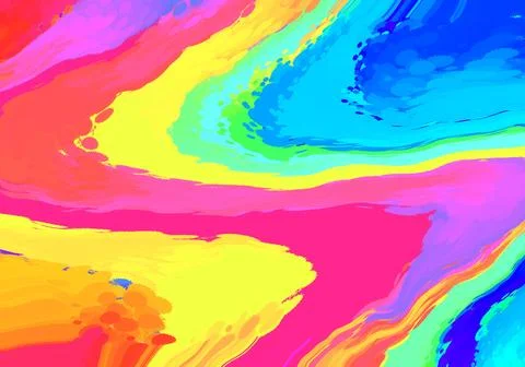 Abstract hand drawn neon gradient illustration background wallpaper Stock Illustration