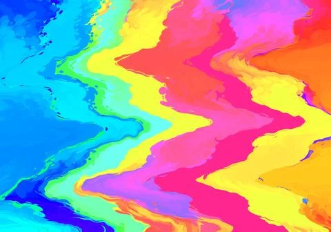 Abstract hand drawn neon gradient illustration background wallpaper Stock Illustration