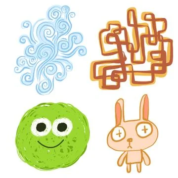 Abstract hand drawn object Stock Illustration