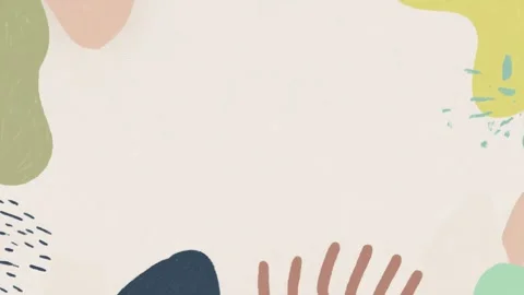 Abstract hand drawn paint blobs border frame with copy space text overlay s.. 库存影片 342045245