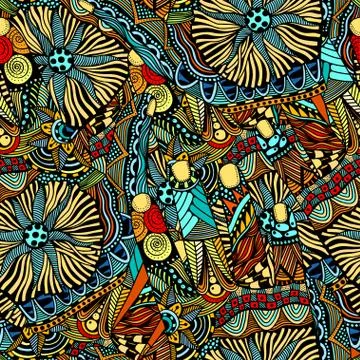 Abstract hand-drawn pattern Illustrazione stock