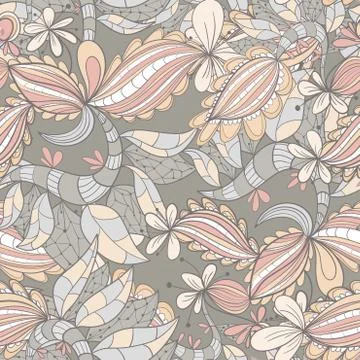 Abstract hand-drawn pattern. seamless doodle taxture Stock Illustration