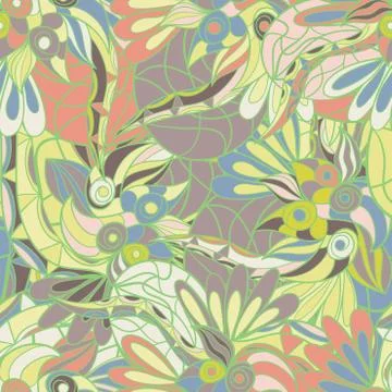 Abstract hand-drawn pattern. seamless doodle taxture Stock Illustration