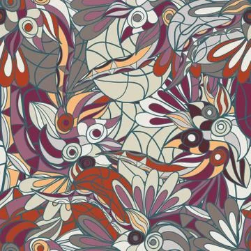 Abstract hand-drawn pattern. seamless doodle taxture Illustrazione stock