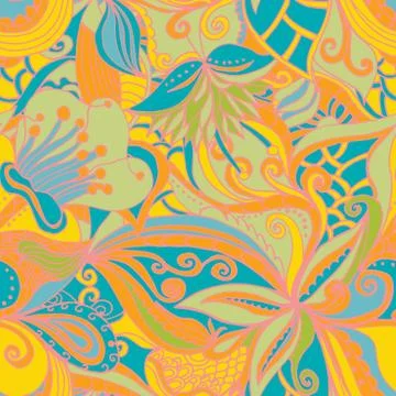 Abstract hand-drawn pattern. seamless doodle texture Stock Illustration