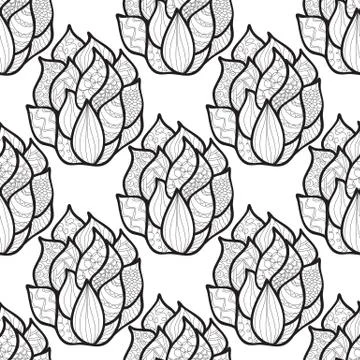 Abstract hand-drawn pattern with waves. Unique coloring book square page for  Illustrazione stock
