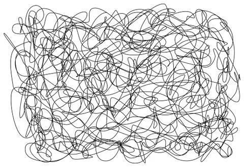 Abstract hand drawn scribble doodle chaos pattern texture Stock Illustration