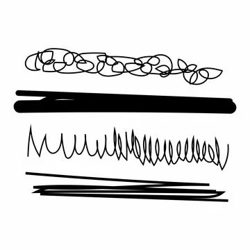 Abstract hand drawn scribble lines illustration Illustrazione stock