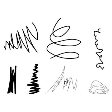 Abstract hand drawn scribble lines illustration Illustrazione stock