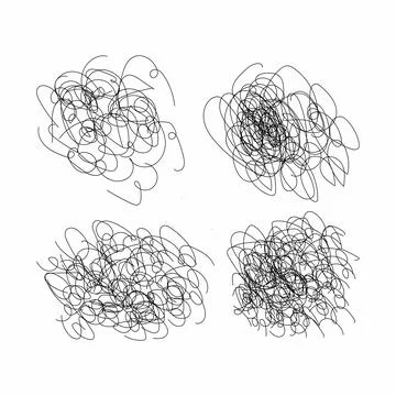 Abstract hand drawn scribble lines illustration Illustrazione stock