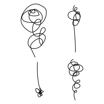 Abstract hand drawn scribble lines illustration Illustrazione stock