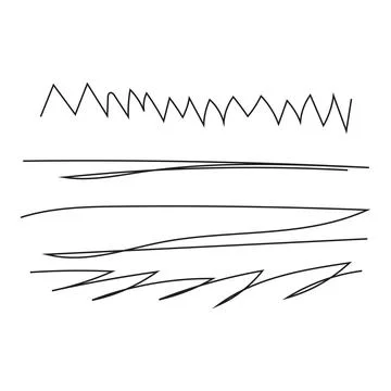 Abstract hand drawn scribble lines illustration Illustrazione stock