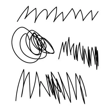 Abstract hand drawn scribble lines illustration Illustrazione stock