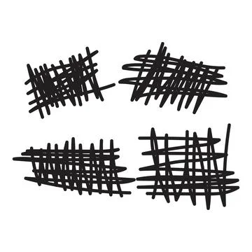 Abstract hand drawn scribble lines illustration Illustrazione stock