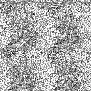 Abstract hand drawn seamless background pattern Stock Illustration