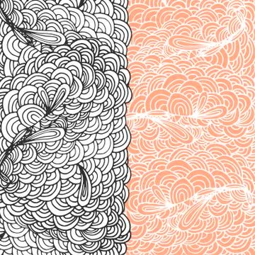 Abstract hand drawn seamless background pattern Stock Illustration