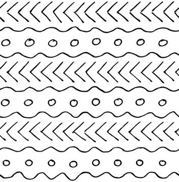 Abstract hand drawn seamless pattern Illustrazione stock