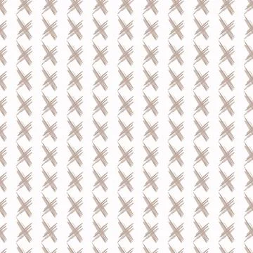 Abstract hand drawn seamless pattern with beige cross Stock Illustration