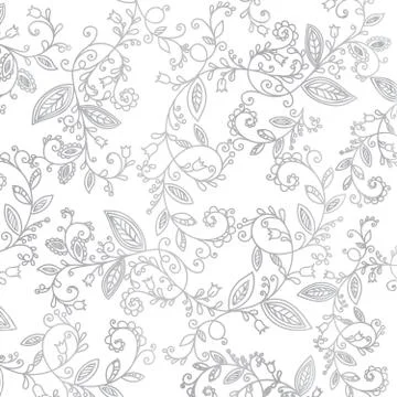 Abstract hand drawn silver pattern Stock Illustration