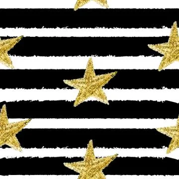 Abstract Hand Drawn Star Seamless pattern Background Vector Illu Illustrazione stock