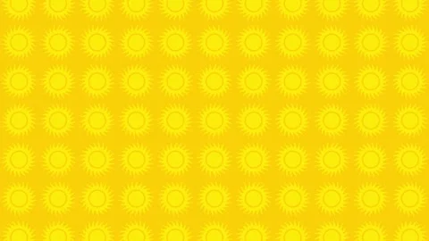 Abstract Hand Drawn Sun Shape on a Bright Yellow Background 库存影片 318786480