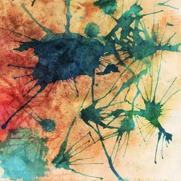 Abstract hand drawn watercolor background,vector illustration, stain watercol Stock Illustration