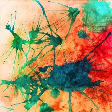 Abstract hand drawn watercolor background,vector illustration, stain watercol Stock Illustration