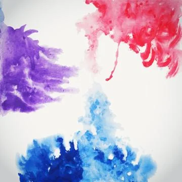 Abstract hand drawn watercolor background,vector illustration, stain watercol Stock Illustration