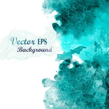 Abstract hand drawn watercolor background,vector illustration, stain watercol Stock Illustration