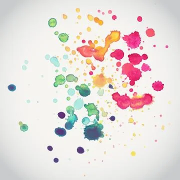 Abstract hand drawn watercolor background,vector illustration, stain watercol Stock Illustration