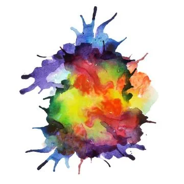 Abstract hand drawn watercolor background,vector illustration, stain watercol Stock Illustration