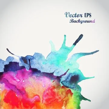Abstract hand drawn watercolor background,vector illustration, stain watercol Illustrazione stock
