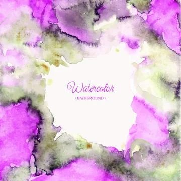 Abstract hand drawn watercolor background,vector illustration, stain watercol Stock Illustration