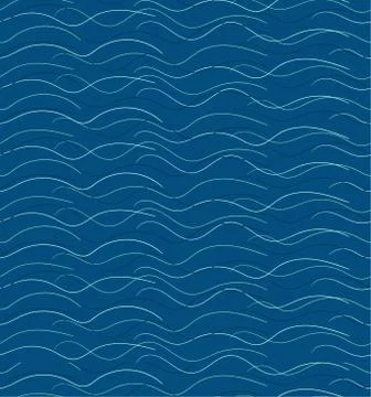 Abstract hand drawn waves pattern Stock Illustration