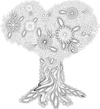 Abstract hand drawn zentangle style frame. Doodle art decorative border. Stock Illustration