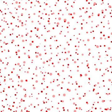 Abstract hand drown polka dots background. White seamless pattern with pink 스톡 일러스트