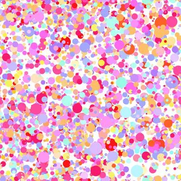 Abstract hand drown polka dots background. White dotted seamless pattern with Stock Illustration