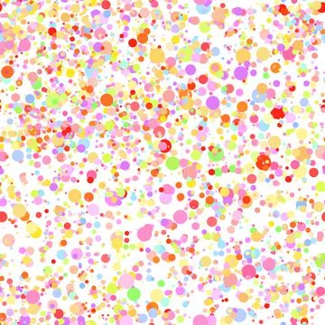 Abstract hand drown polka dots background. White dotted seamless pattern with Stock Illustration