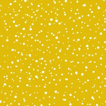 Abstract hand drown polka dots background. Yellow dotted seamless pattern with Stock Illustration