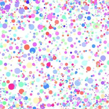 Abstract hand drown polka dots background. White dotted seamless pattern with Stock Illustration