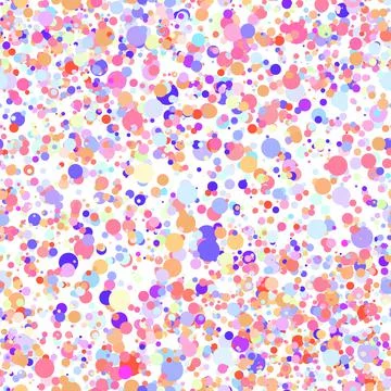 Abstract hand drown polka dots background. White dotted seamless pattern with Illustrazione stock