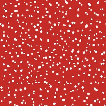 Abstract hand drown polka dots background. Red dotted seamless pattern with Stock Illustration