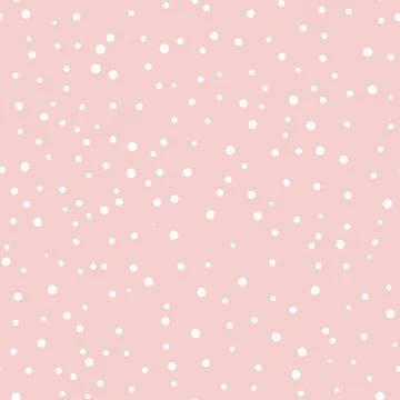 Abstract hand drown polka dots background. Pink dotted seamless pattern with 스톡 일러스트