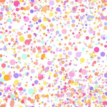 Abstract hand drown polka dots background. White dotted seamless pattern with Stock Illustration