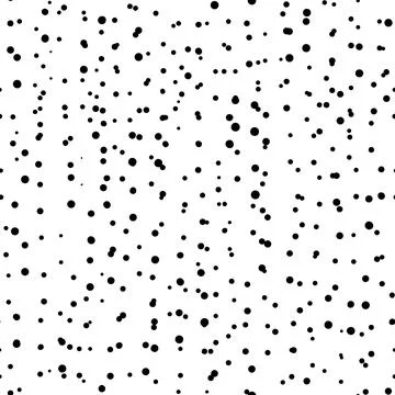 Abstract hand drown polka dots background. White dotted seamless pattern with Stock Illustration