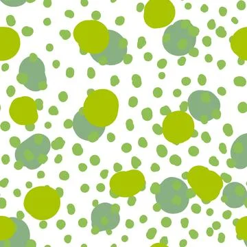 Abstract hand drown polka dots background. White dotted seamless pattern with イラスト素材