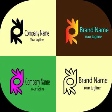 Abstract Hand Form logo Stock Illustration